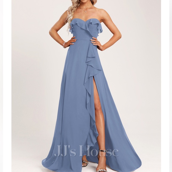 Blue Bridesmaids Dress - Picture 1 of 6